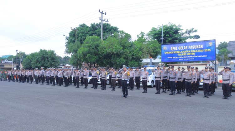 Polres Metro Gelar Apel Pasukan Operasi Keselamatan Krakatau 2025