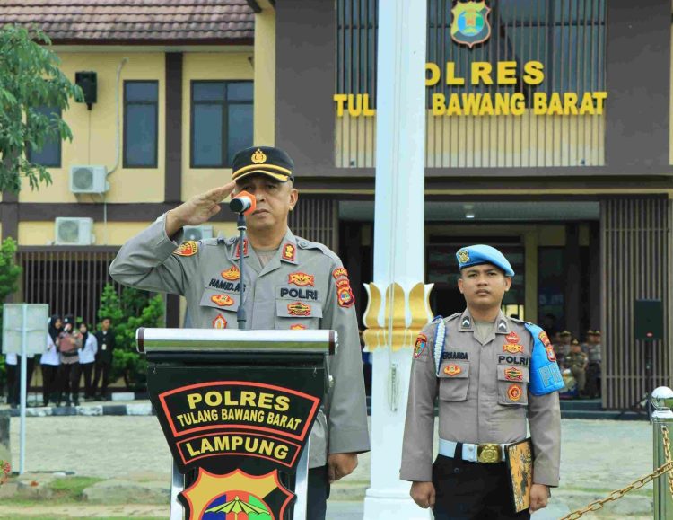 Polres Tubaba Melaksanakan Apel Gelar Pasukan Operasi Keselamatan Krakatau 2025
