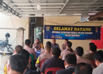 Pesan Kasi Propam Polres Tulang Bawang Saat Menggelar Mitigasi di Dua Polsek Jajaran