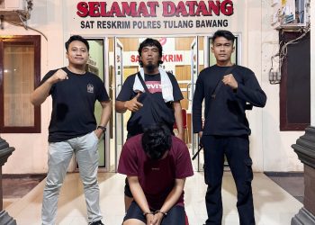 Tekab 308 Presisi Polres Tulang Bawang Tangkap Pencuri HP di Warung Mie Ayam