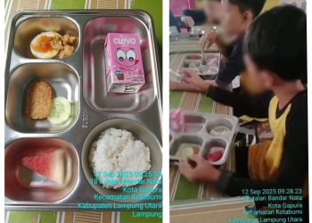 Tampilan Telur Setengah Butir di MBG Lampung Utara , Berapa Anggarannya Per Porsi?