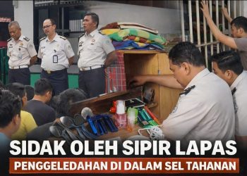 Pastikan Lapas Aman dan Tertib, Petugas Lapas Bangko Gelar Pemeriksaan Kamar Hunian