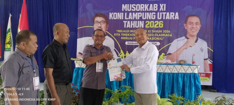 Ansori Sabak Nahkodai KONI Lampung Utara 2026-2031, Bidik Prestasi Hingga Level Nasional
