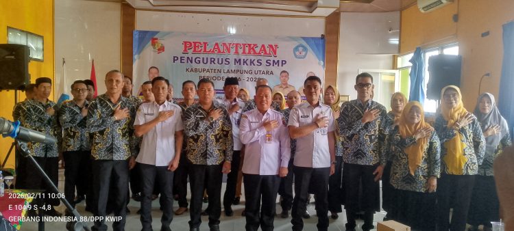 ‎Pengurus MKKS SMP Lampung Utara Periode 2026-2029 Resmi Dilantik