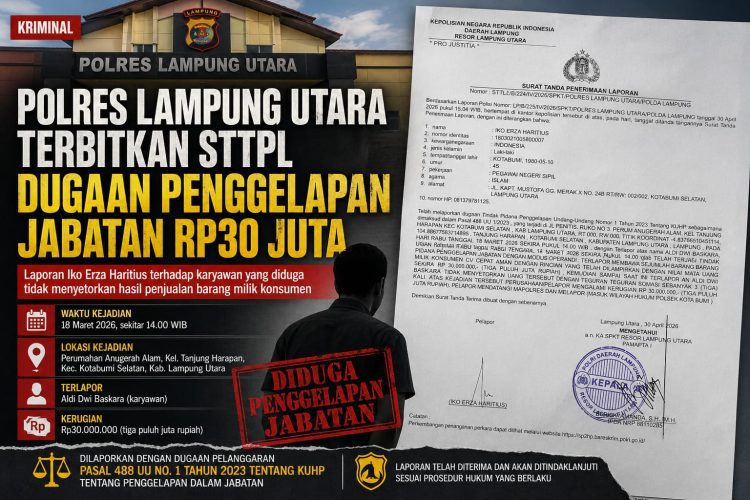 Diduga Gelapkan Dana Rp 30 Juta Kurir Lion Bakal Masuk Bui