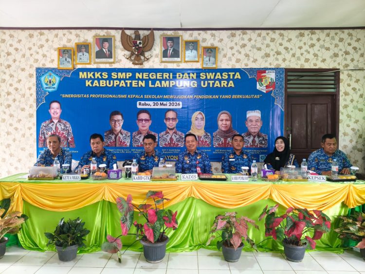 Rapat Musyawarah MKKS SMP Sekabupaten Lampung Utara di Hadiri Sukatno