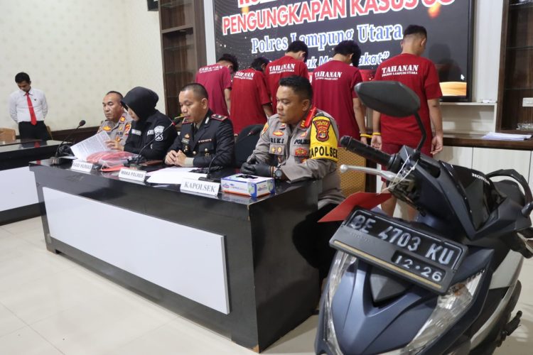 Jajaran Polres Lampung Utara Ringkus 5 Pelaku Kejahatan