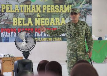 Dandim 0412 Lampung Utara Tanamkan Karakter dan Motivasi kepada Peserta Pelatihan KKRI di MAN 2 