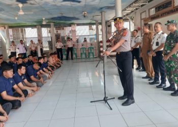 Penuh Motivasi, Kapolres Merangin Berikan Pembinaan Moral kepada Ratusan Narapidana di Lapas Bangko