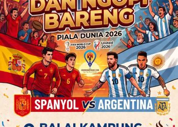 SMSI Tulangbawang dan Kampung Tritunggal Jaya Gelar Nobar Final Piala Dunia 2026