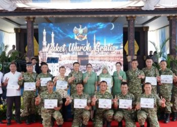 Tangis Haru Sertu Ahmad Romelan, Babinsa Kodim 0412/LU yang Tak Menyangka Bisa Berangkat Umrah Gratis di HUT Korem 043/Gatam.