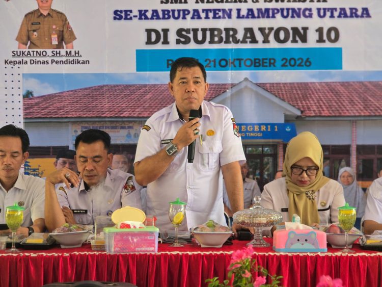 RAKER MKKS SUB RAYON 10 DI SMPN 1 ABUNG TINGGI, KETUA MKKS SMP LU: BEKERJALAH SESUAI TUPOKSI